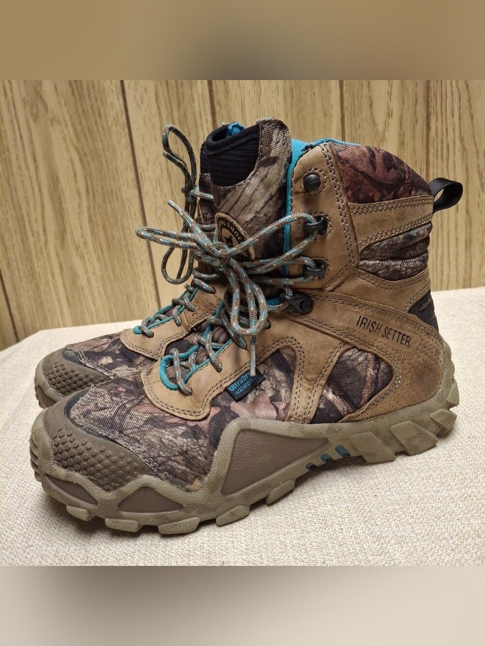 Women's Red Wing Irish Setter Hunt 2881 Vaprtek Camo Hunting Boots Size 9 M